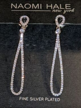 Naomi Hale New York CZ Teardrop Earrings